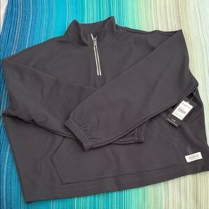 Peloton Charcoal Waffle Mock Neck